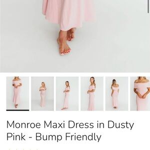 Monroe Dusty Pink Maxi Dress worth collective